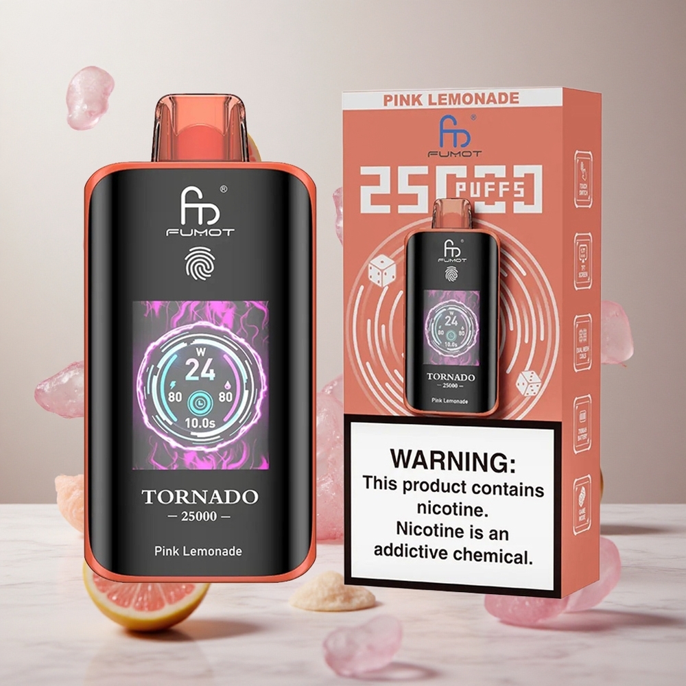 Fumot Tornado 25000 Puffs Limonada Rosa 20ml E-líquido Precargado