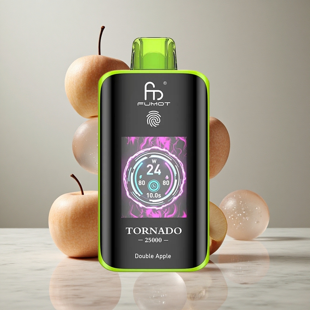 Fumot Tornado 25000 Puffs Manzana Doble Vape Desechable con Pantalla HD