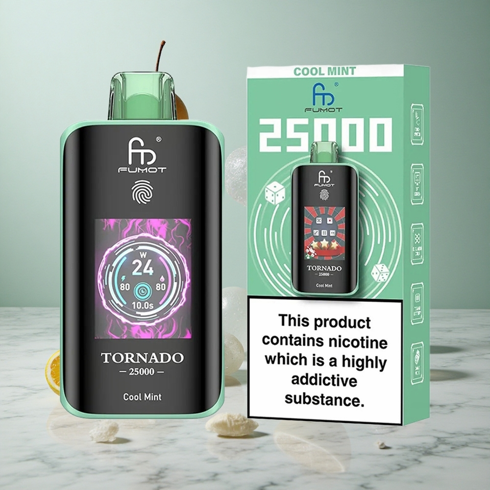 Fumot Tornado 25000 Puffs Vape Menta Refrescante con Batería Recargable 700mAh