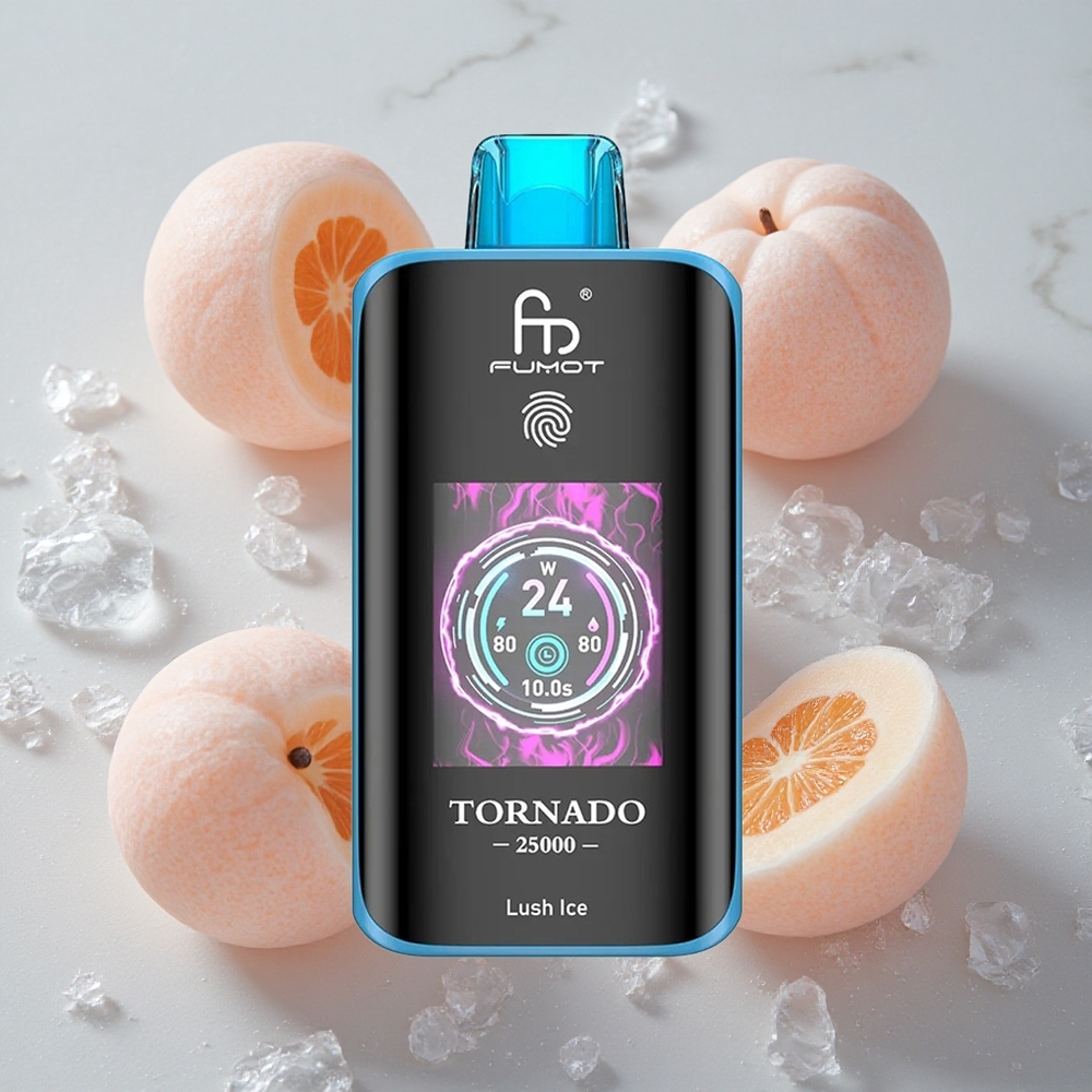 Fumot Tornado 25000 Puffs Vaporizador Desechable Hielo Lujoso con Pantalla HD