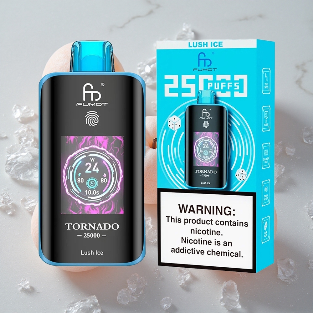 Fumot Tornado 25000 Puffs Vaporizador Desechable Hielo Lujoso con Pantalla HD