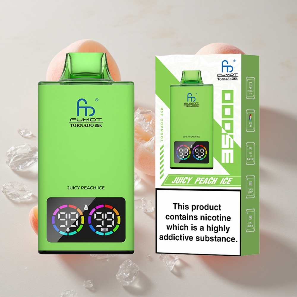 Fumot Tornado 35000 Dual Malla Vape Desechable Melocotón Jugoso Helado