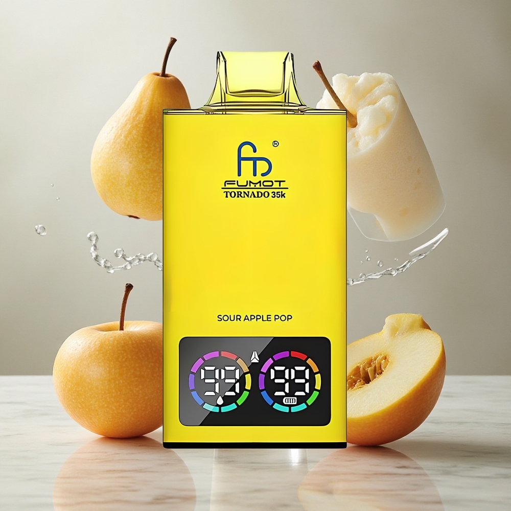 Fumot Tornado 35000 Manzana Ácida Vape Desechable Dual Mesh Coil