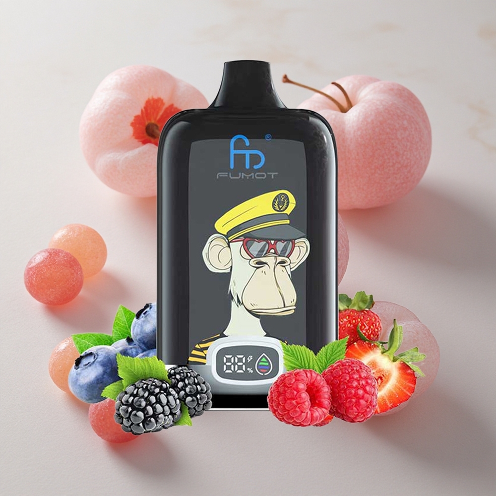 Fumot Tornado Digital Box 12000 Puffs Cereza Vape Desechable con Batería Recargable 550mAh