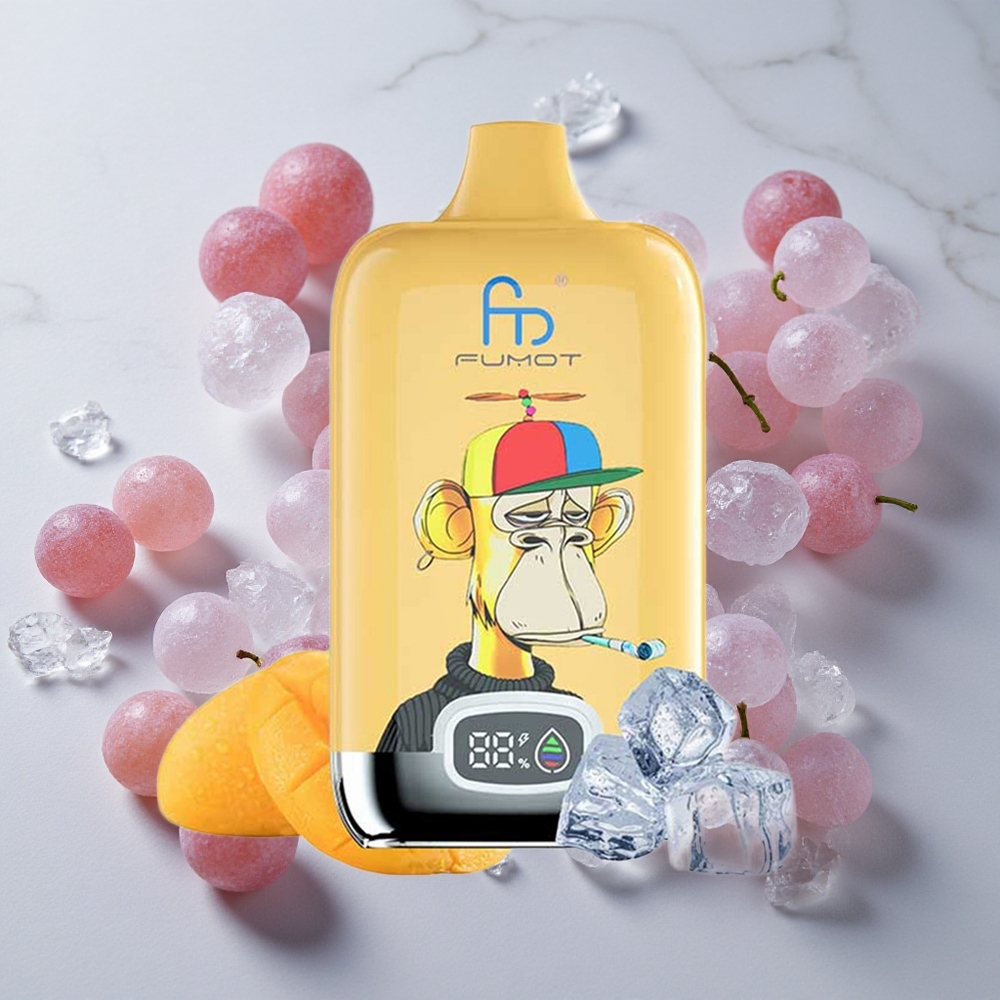 Fumot Tornado Digital Box 12000 Puffs E-Líquido 20ml Uva Helada Desechable Vape