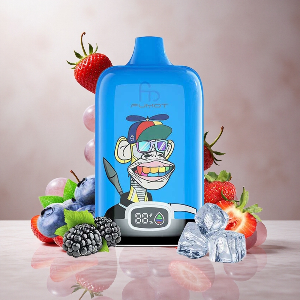 Fumot Tornado Digital Box 12000 Puffs Fresa Uva Vape Desechable 20ml E-Líquido