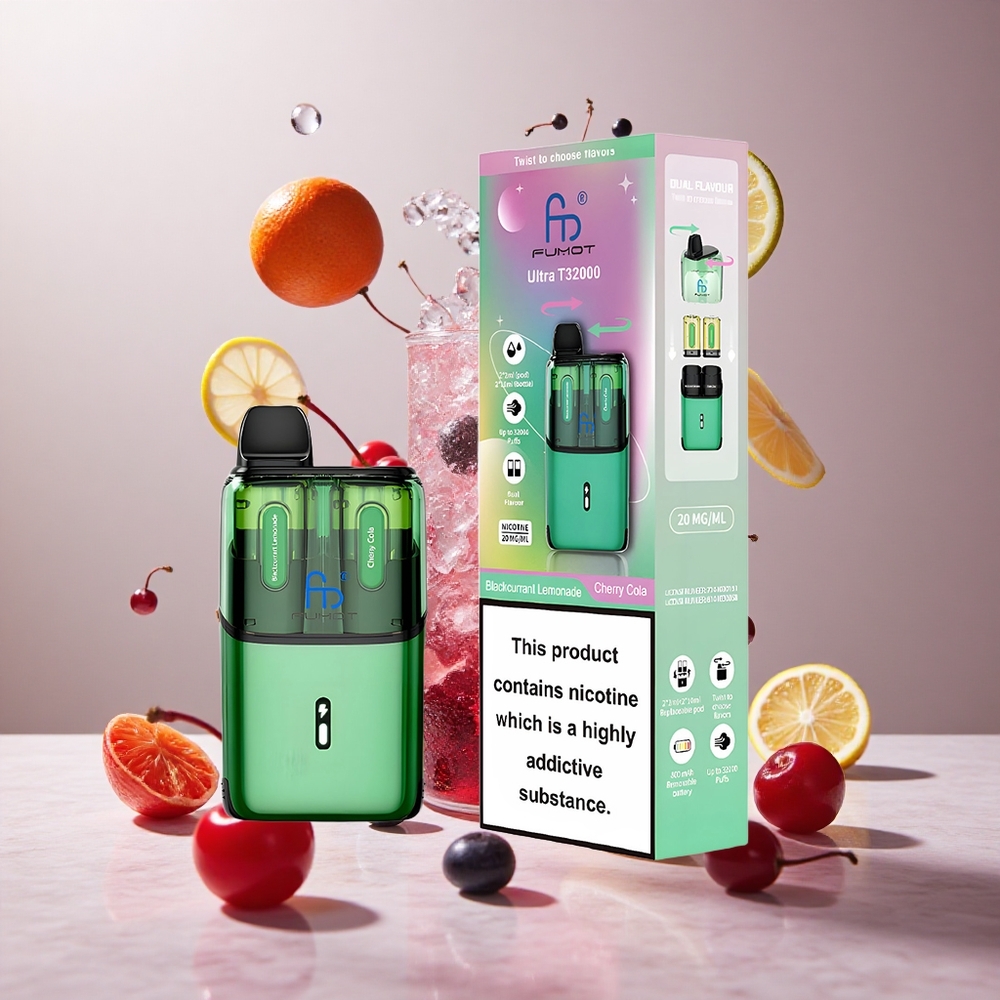 Fumot Ultra T32000 32000 Puffs Bebida de Limonada de Grosella Negra y Refresco de Cereza 800mAh Batería