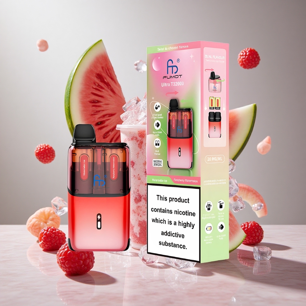 Fumot Ultra T32000 Vape Desechable 32000 Puffs Sandía Helada - Frambuesa Sandía