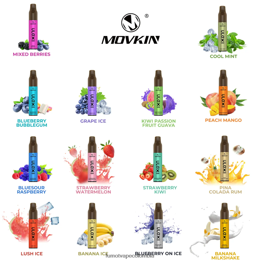 Fumot vape online shop - Vape desechable 6800, bobina de cerámica - 8 ml (1 pieza) arándano en hielo Fumot Movkin Ulax 66880J319