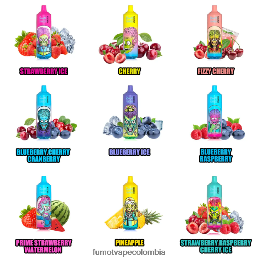Fumot factory - Vape desechable 9000 pro - 18 ml (1 pieza) Cereza Fumot Tornado 66880J211